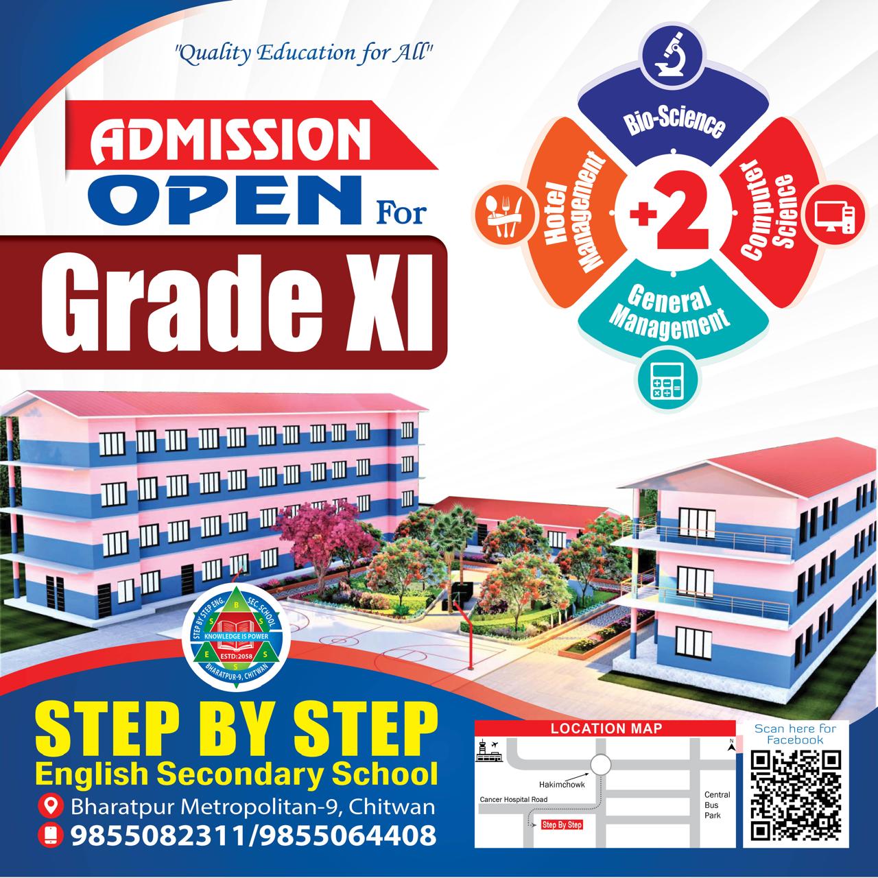 Step By Step School Admission Poster